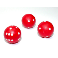 CHX KOP01734 Opaque Spherical Red/white d6 22mm