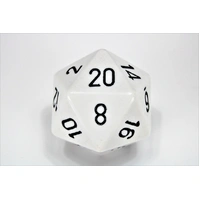 Chessex D20 Dice Opaque 34mm White/black d20