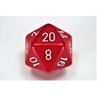 Chessex D20 Dice Opaque 34mm Red/white d20