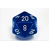 Chessex D20 Dice Opaque 34mm Blue/White d20