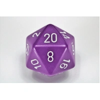 Chessex D20 Dice Opaque 34mm Purple/white d20