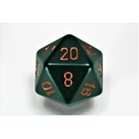 Chessex D20 Dice Opaque 34mm Dusty Green/copper d20