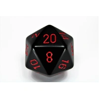 Chessex D20 Dice Opaque 34mm Black/red d20