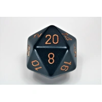 Chessex D20 Dice Opaque 34mm Dusty Blue/copper d20