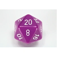 Chessex D20 Dice Opaque 34mm Light Purple/white d20