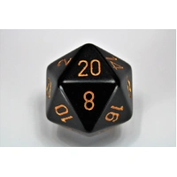 Chessex D20 Dice Opaque 34mm Black/gold d20