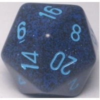 D20 Dice Speckled 34mm Cobalt