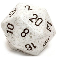 D20 Dice Speckled 34mm Arctic Camo