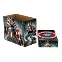 Marvel Short Comic Book Storage Box - Captain America Stars