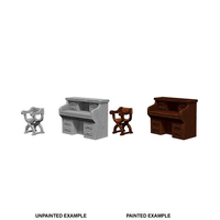 WizKids Deep Cuts Unpainted Miniatures Desk & Chair