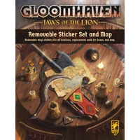 Gloomhaven Jaws of the Lion Removable Sticker Set & Map