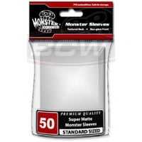 BCW Monster Deck Protectors Standard Matte White (50 Sleeves)