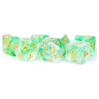 MDG Unicorn Resin Polyhedral Dice Set - Icy Everglades