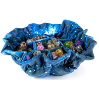 MDG Velvet Compartment Dice Bag with Pockets - Galaxy