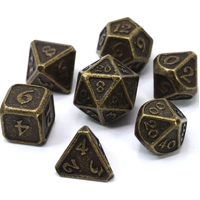 Die Hard Dice Metal Set Polyhedral - Mythica Dark Gold