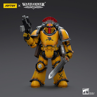 Warhammer Collectibles: 1/18 Scale Imperial Fists Legion MkIII Tactical Squad Legionary with Vexilla