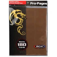 BCW Pro Pages 9 Pocket Pages Side Loading Brown (10 Pages Per Pack)