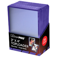 Ultra Pro: UP16160 3" X 4" Purple Border Toploader 25ct