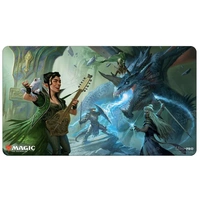 Ultra Pro: UP18745 Adventures in the FR Playmat V1 featuring The Party Fighting Blue Dragon for MtG