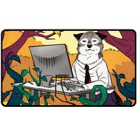 Ultra Pro: UP38059 Secret Lair -  4 2024 - Not A Wolf Black Stitched Playmat Standing Desk Wolf MtG