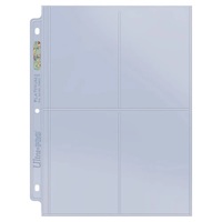 Ultra Pro: UP81418 4-Pocket Platinum Page with 3-1/2" X 5-1/4" Pockets