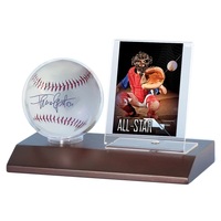 Ultra Pro: UP81674 Baseball & Card Dark Wood Holder