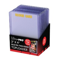 Ultra Pro: UP81766 3" X 4" Rookie Gold Thick 75PT Toploader 25ct