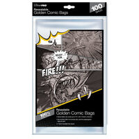 Ultra Pro: UP82228 Golden Size 7-3/4" X 10-1/2" Resealable Comic Bags