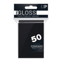 Ultra Pro: UP82669 PRO-Gloss 50ct Standard Deck Protector sleeves: Black