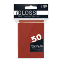 Ultra Pro: UP82672 PRO-Gloss 50ct Standard Deck Protector sleeves: Red