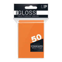 Ultra Pro: UP82673 PRO-Gloss 50ct Standard Deck Protector sleeves: Orange