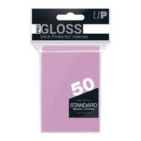 Ultra Pro: UP82674 PRO-Gloss 50ct Standard Deck Protector sleeves: Pink