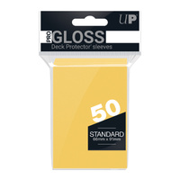 Ultra Pro: UP82675 PRO-Gloss 50ct Standard Deck Protector sleeves: Yellow