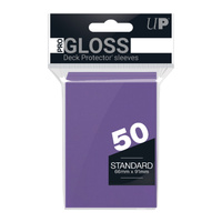 Ultra Pro: UP82676 PRO-Gloss 50ct Standard Deck Protector sleeves: Purple