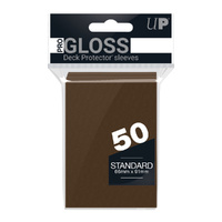 Ultra Pro: UP84027 PRO-Gloss 50ct Standard Deck Protector sleeves: Brown