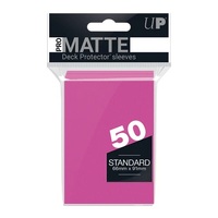 Ultra Pro: UP84147 PRO-Matte 50ct Standard Deck Protector sleeves: Bright Pink