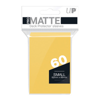 ultra pro: up84268 pro-matte 60ct small deck protector sleeves: yellow