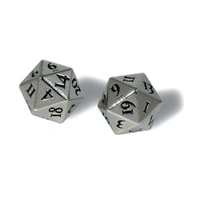 Ultra Pro: UP84900 Heavy Metal D20 2-Dice Set - Chrome