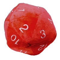 Ultra Pro: UP85336 Jumbo D20 Novelty Dice Plush in Red with White Numbering