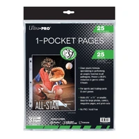 Ultra Pro: UP85695 1-Pocket Antimicrobial Page with 8-1/2" X 11" Pocket (25 ct retail pack)