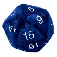 Ultra Pro: UP85856 Jumbo D20 Novelty Dice Plush in Blue with Silver Numbering