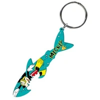 Keyring Pewter Bottle Opener Mickey Mouse Shark Diving