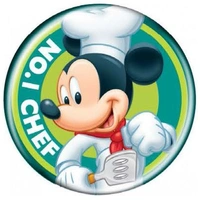 Button Magnet with Bottle Opener Mickey Mouse No 1 Chef