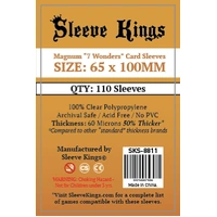 Sleeve Kings Board Game Sleeves Magnum "7 Wonders" (65mm x 100mm) (110 Sleeves Per Pack)