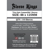 Sleeve Kings Board Game Sleeves "Tiny Epic Compatible" (88mm x 125mm) (110 Sleeves Per Pack)