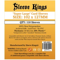 Sleeve Kings Board Game Sleeves "Super Large" (102mm x 127mm) (110 Sleeves Per Pack)