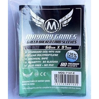 Mayday Card Game Sleeves Green Backed 66x91mm