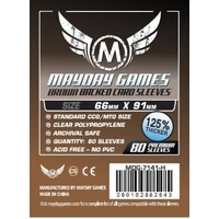 Mayday Card Game Sleeves Brown Backed 66x91mm