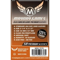 Mayday -  Premium USA Chimera Game Sleeves (Pack of 50) - 57.5 MM X 89 MM (Orange)