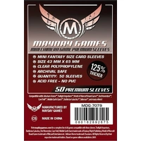 Mayday -  Premium Mini Chimera Game Sleeves (Pack of 50) - 43 MM X 65 MM (Dark Red)